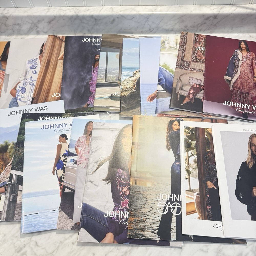 Lot of 20 Johnny Was Fashion Boho Clothing Catalogs 2023-2024 Art Junk Journal